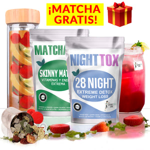 SkinnyTea Girl Noche Oferta $19.99 + Matcha (GRATIS)