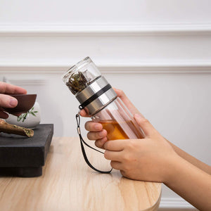 Smart Infuser Tea Glass Bottle